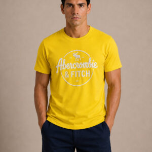 Camiseta Abercrombie Fitch Amarela Bordada 1