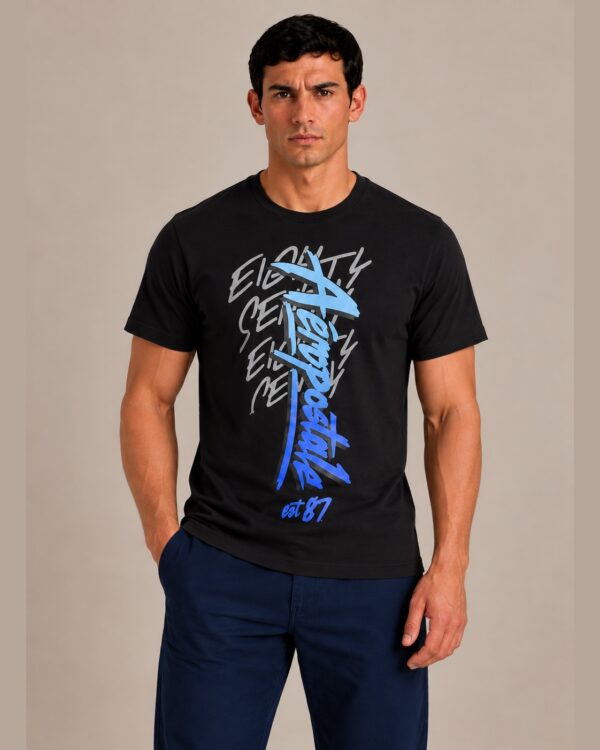 Camiseta Masculina Aeropostale Est 87 Estampada PRETO