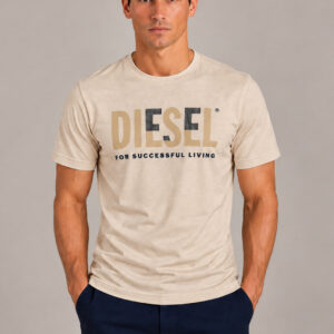 Camiseta Diesel Basica Bege 1