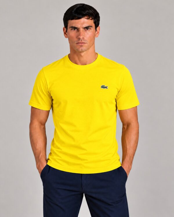 Camiseta Masculina Lacoste Básica AMARELO