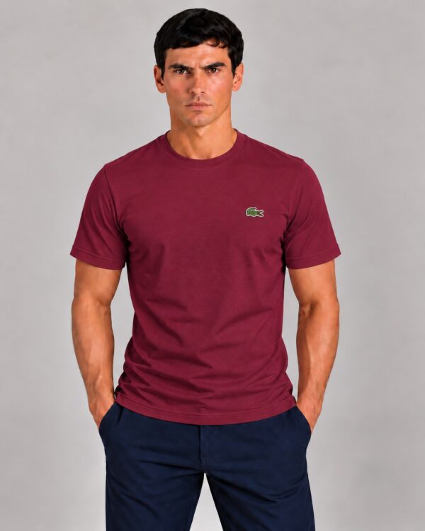 Camiseta Masculina Lacoste Básica BORDO