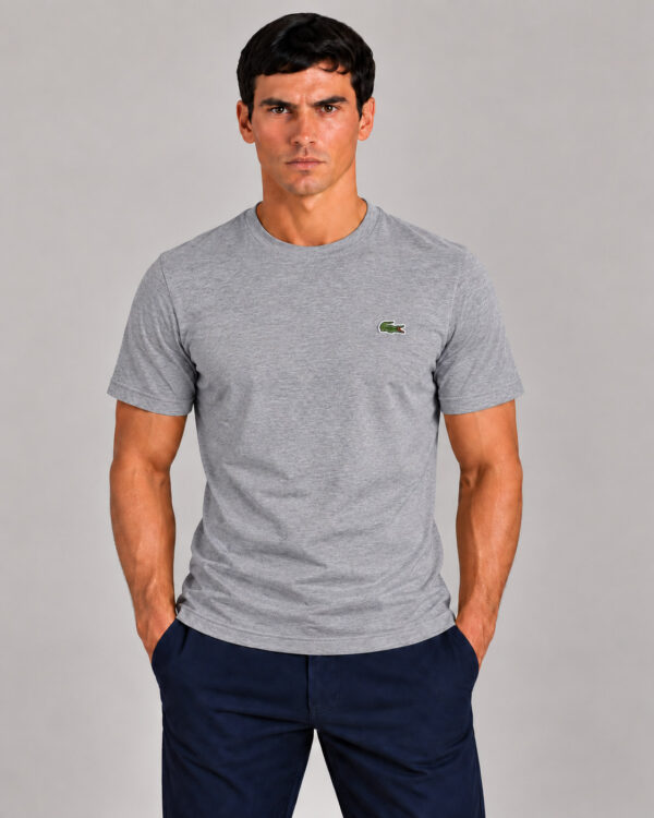 Camiseta Masculina Lacoste Básica CINZA