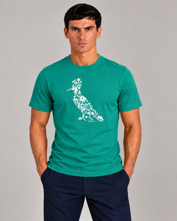 Camiseta Masculina Reserva Verde Estampa Pica-Pau Floral