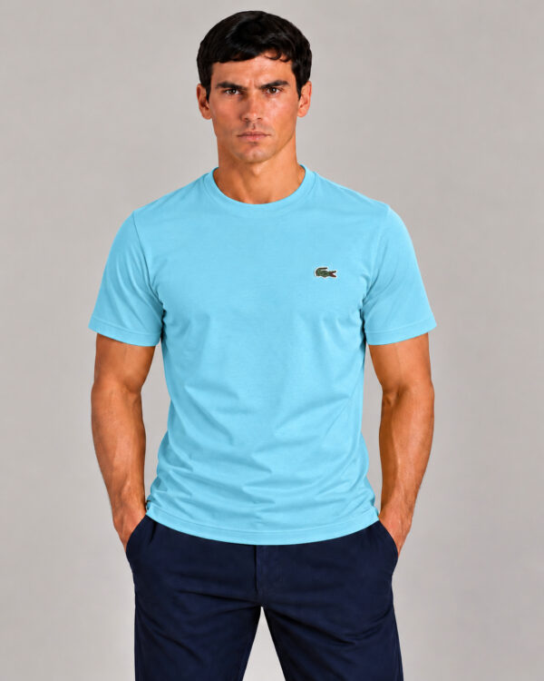 Camiseta Masculina Lacoste Básica AZUL BEBE