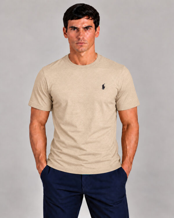 Camiseta Masculina Polo Ralph Lauren Básica BEGE