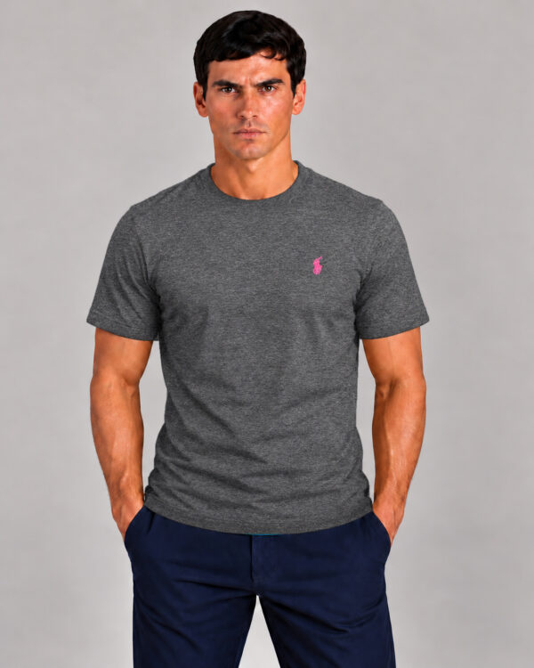 Camiseta Masculina Polo Ralph Lauren Básica CINZA CHUMBO